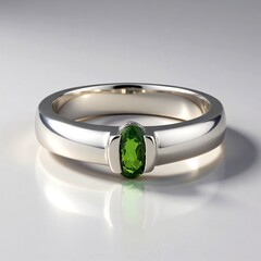 Anello in argento con Diopside Russo