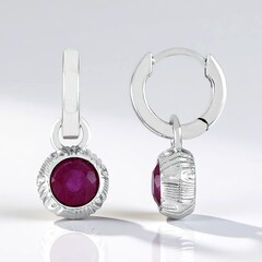 Orecchini in argento con Rubino Bemainty