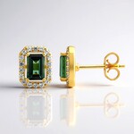 Orecchini in argento con Indicolite (Adela Silber)
