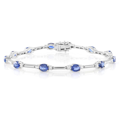 Nepalesischer Kyanit-Silberarmband