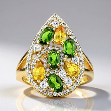 Bague en or et Saphir jaune de Ceylan (Adela Gold)