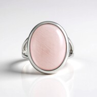 Bague en argent et Quartz rose