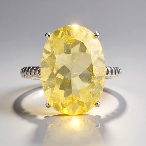 Anello in argento con Fluorite Gialla