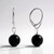 Boucles d'oreilles en argent et Obsidienne à reflets argentés