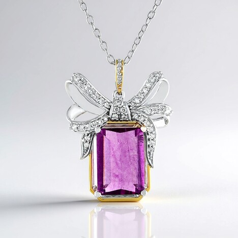 Ciondolo in argento con Fluorite Rosa (Gems en Vogue)