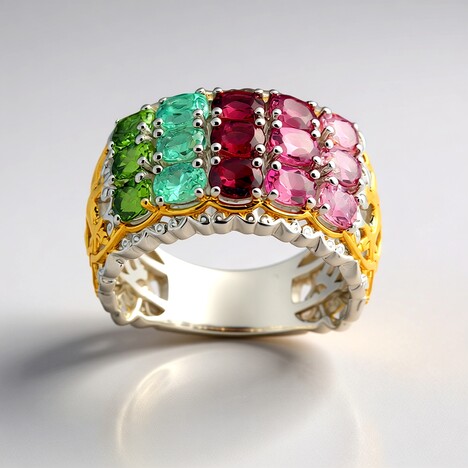 Anello in argento con Tormalina (Gems en Vogue)