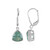 Zilveren oorbellen met Groene Fluorieten