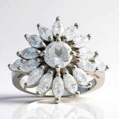 Anello in argento con Topazio Bianco