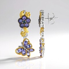 Orecchini in argento con Tanzanite