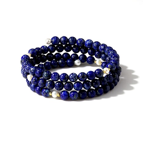 Bracciale in acciaio con Lapislazzuli (Riya)