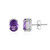 Siberian Amethyst Silver Earrings