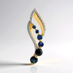 Ciondolo in oro con Zaffiro blu Kings Plains
