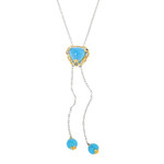 Collier en argent et Calcédoine bleue (Gems en Vogue)