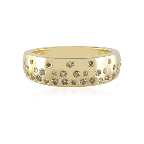 I2 Champagner-Diamant-Silberring