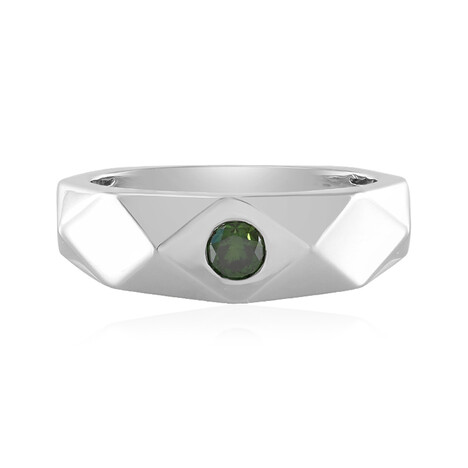 Gouden ring met een I1 Groene Diamant (de Melo)