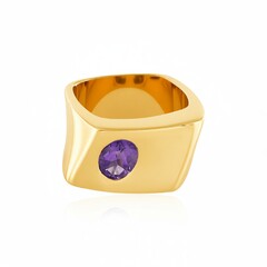 Zilveren ring met een Uruguay amethist (de Melo Essence)