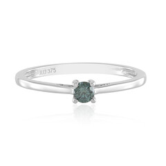 Anello in oro con Diamante Blu I2