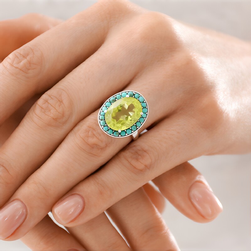 Ouro Verde Quartz Silver Ring