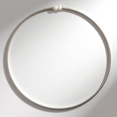 Collana rigida in argento con Perla d'Acqua Dolce Bianca (SUHANA)