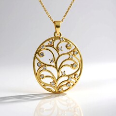 Collana in argento con Diamante Cioccolato I2