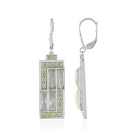 Grüner Mondstein-Silberohrringe (KM by Juwelo)