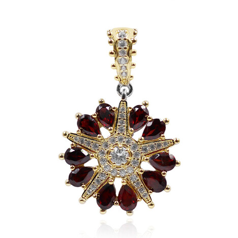 Mosambik-Granat-Silberanhänger (Dallas Prince Designs)