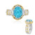 Paraibafarbener Topas-Silberring (Gems en Vogue)