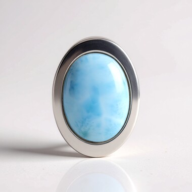 Zawieszka ze srebra platynowanego - Larimar (MONOSONO COLLECTION)