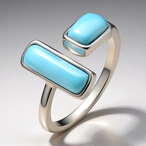 Anello in argento con Larimar