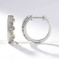 Pendientes en plata con Diamante chocolate I2