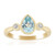 Anello in argento con Topazio Blu Cielo