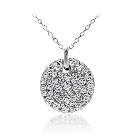 Zirkon-Silberhalskette