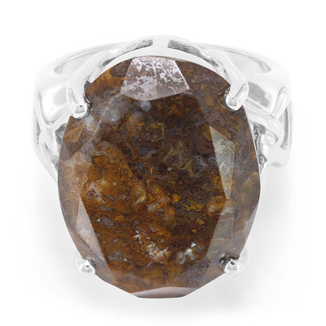 Anillo en plata con Cuarzo Dinosaurio