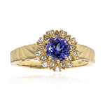 Anillo en oro con Tanzanita AAA (de Melo Gold)