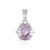 Pendentif en argent et Améthyste Rose de France