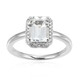 Anello in argento con Topazio Bianco