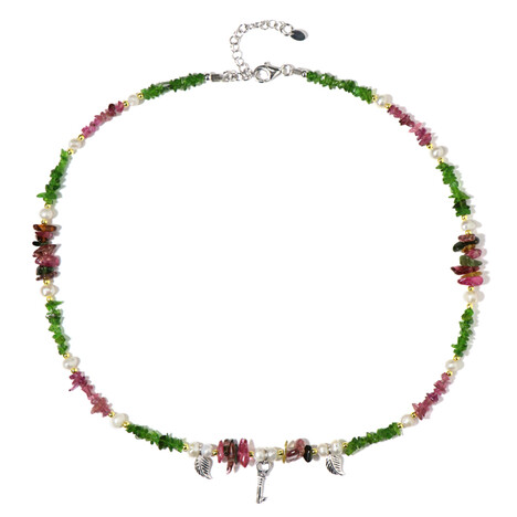 Collar en plata con Hematita dorada (Riya)