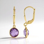 Orecchini in argento con Ametista Rose de France