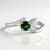 Anello in argento con Diopside Russo
