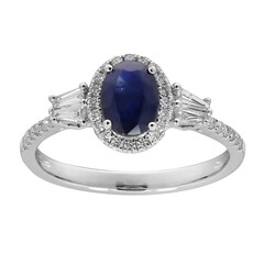 Blauer Ceylon-Saphir-Goldring