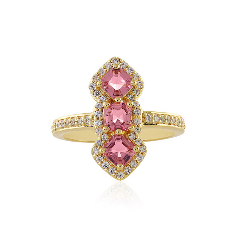 Nigerianischer Neon-Turmalin-Silberring