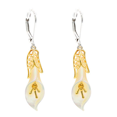 Perlmutt-Silberohrringe (Gems en Vogue)