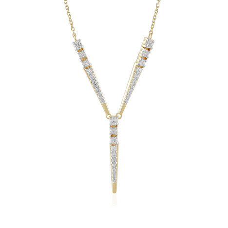 Zilveren halsketting met zirkonen