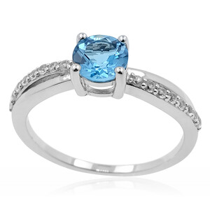 Anillo en plata con Topacio de Marambaia