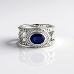Anello in argento con Cianite del Nepal (Dallas Prince Designs)