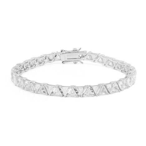 Zilveren armband met witte topaasstenen