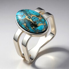 Anello in argento con Mosaico turchese