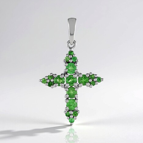 Ciondolo in argento con Tsavorite della Tanzania