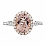 14K AAA Morganite Gold Ring (CIRARI)