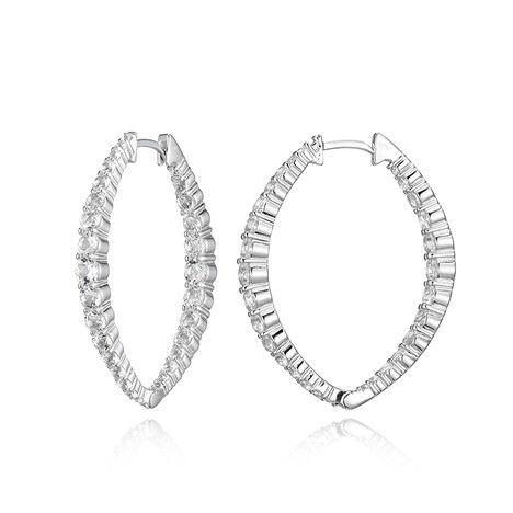 White Topaz Silver Earrings (Adela Silber)